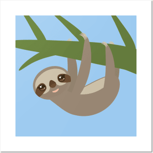 cute sloth Posters and Art